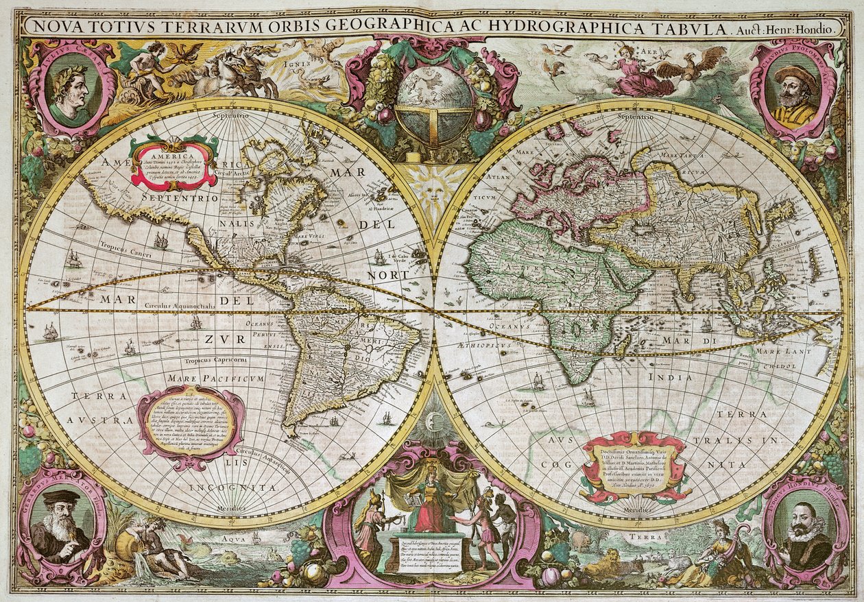 Nuova mappa terrestre e acquatica dell