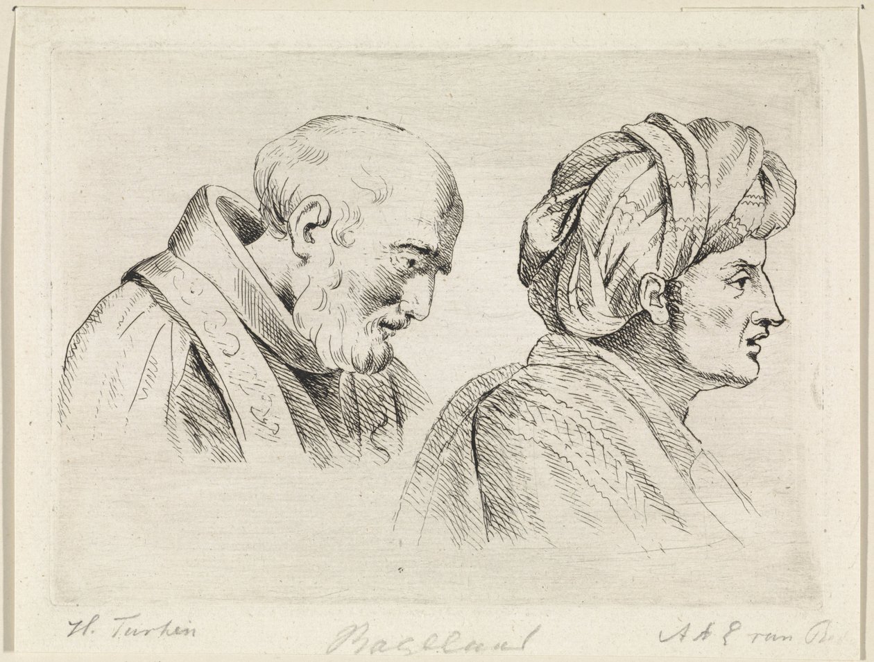 Religioso e un uomo con turbante da Henricus Turken