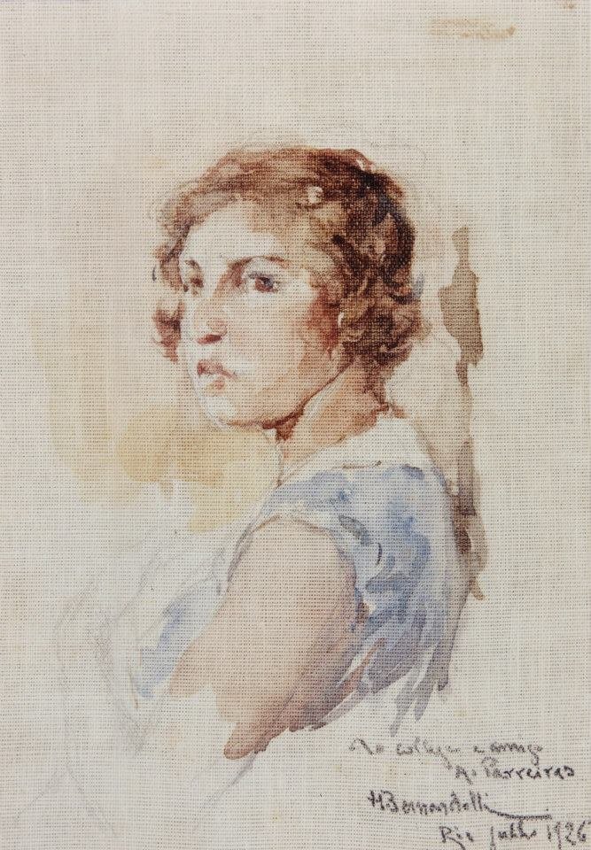 Testa di una giovane donna da Henrique Bernardelli