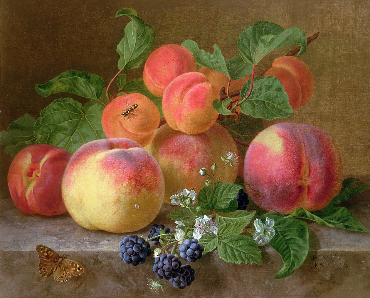 Natura Morta di Pesche da Henriëtte Ronner Knip