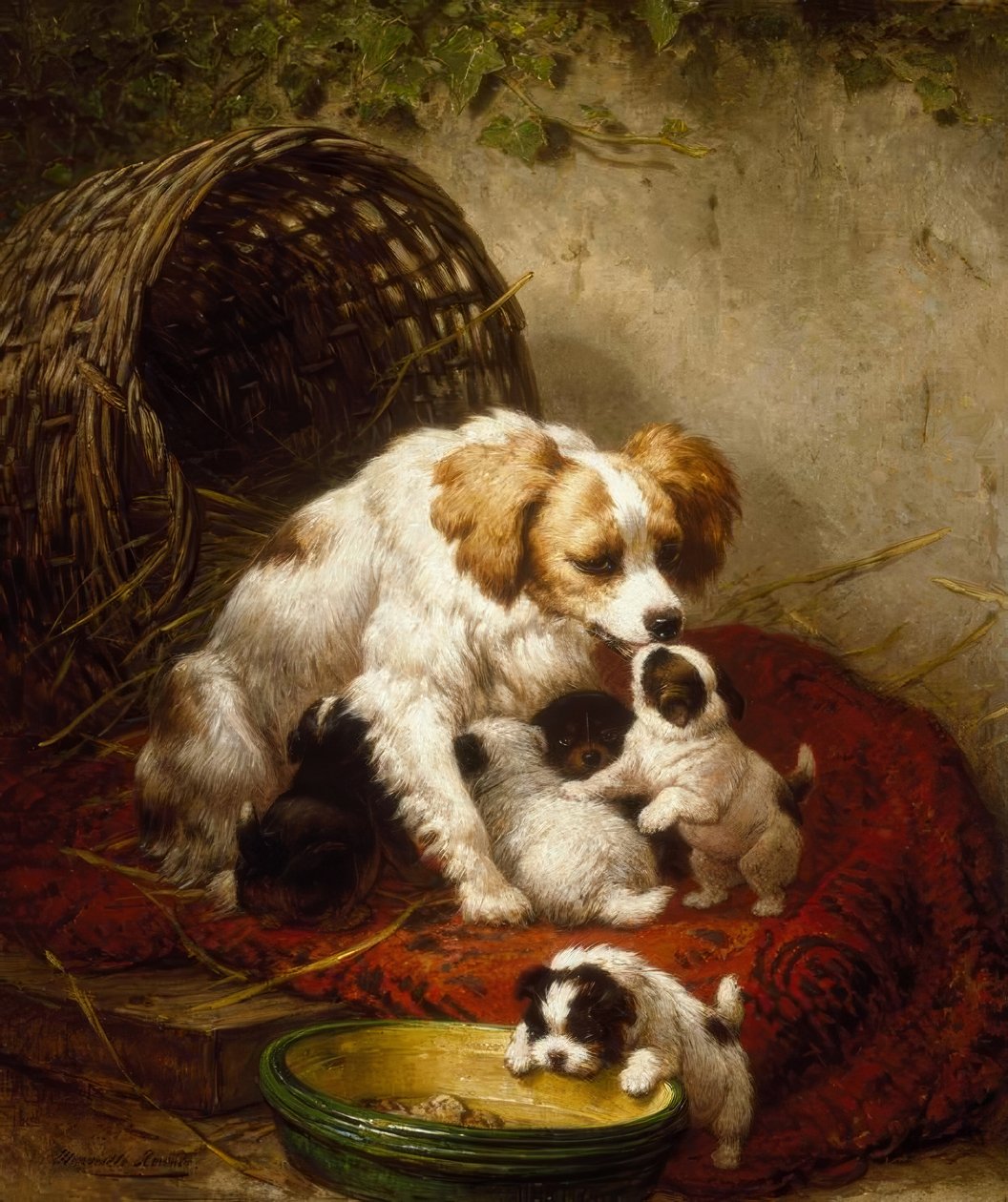 La famiglia felice da Henriëtte Ronner Knip