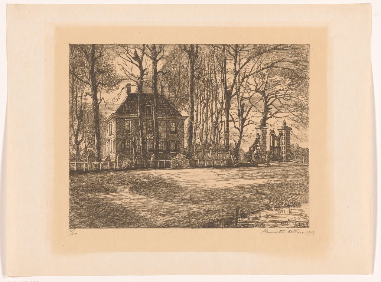 Casa di campagna tra gli alberi da Henriëtte de Vries (signed by artist)