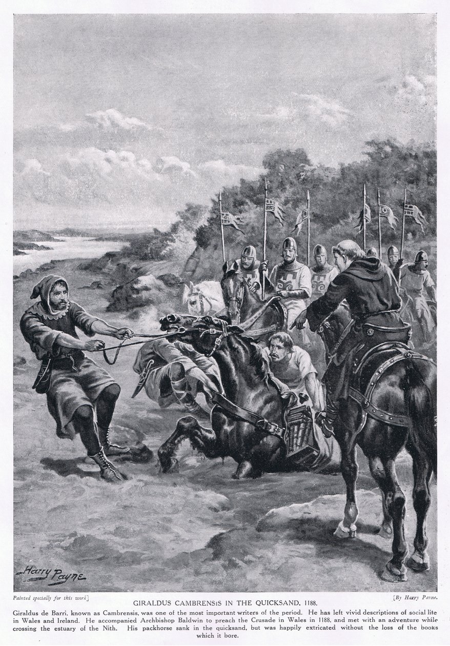 Giraldus Cambrensis nelle sabbie mobili AD1188, anni 