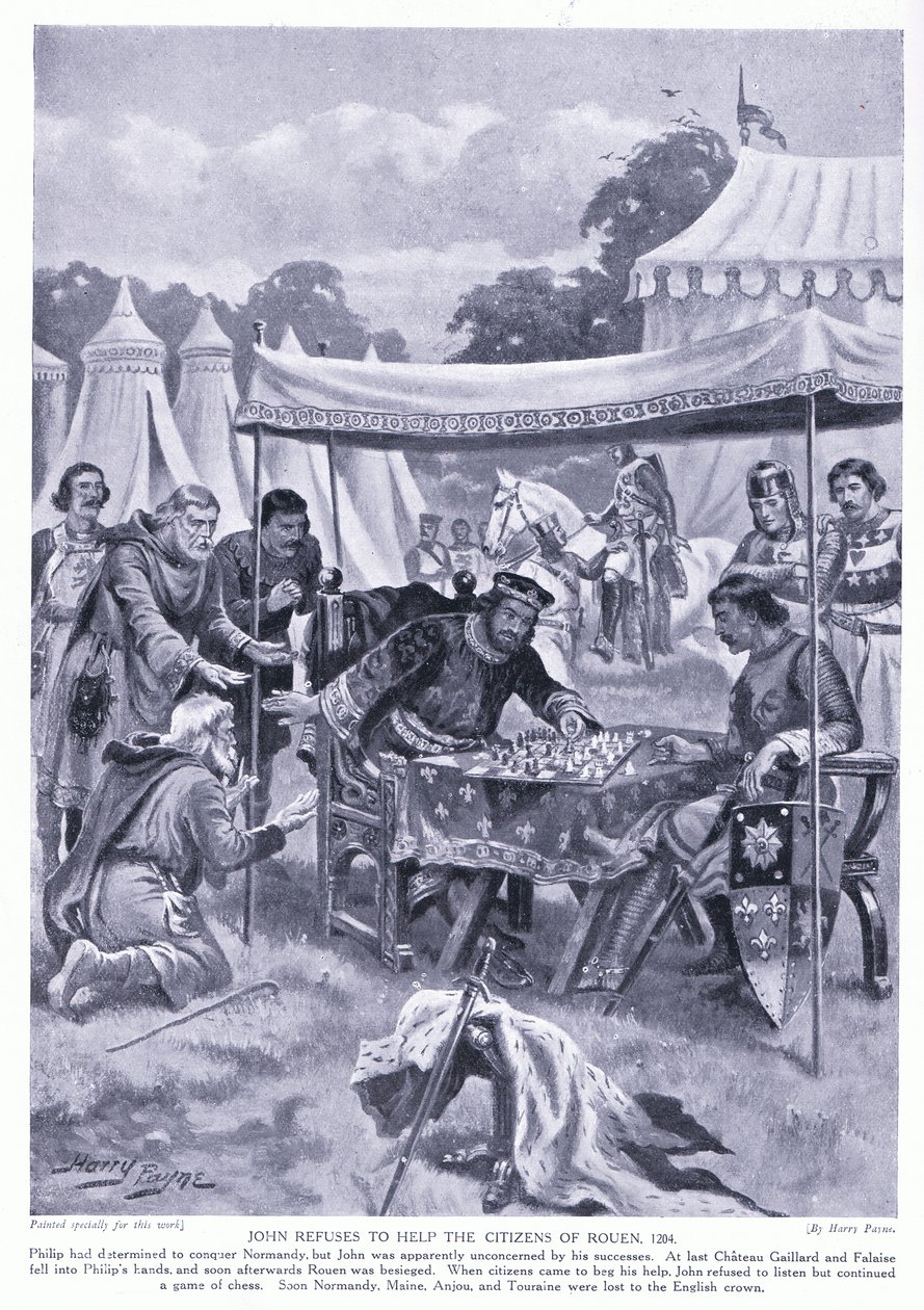 Giovanni rifiuta di aiutare i cittadini di Rouen AD1204 da Henry A. Payne