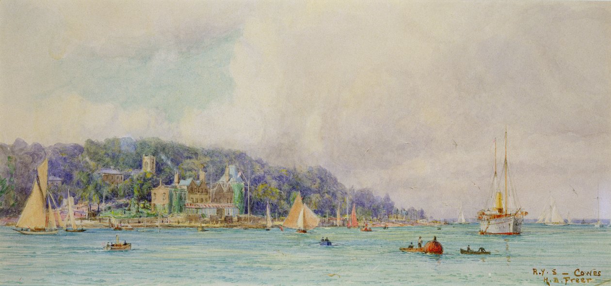Lo Squadrone Reale di Yacht, Cowes da Henry Branston Freer