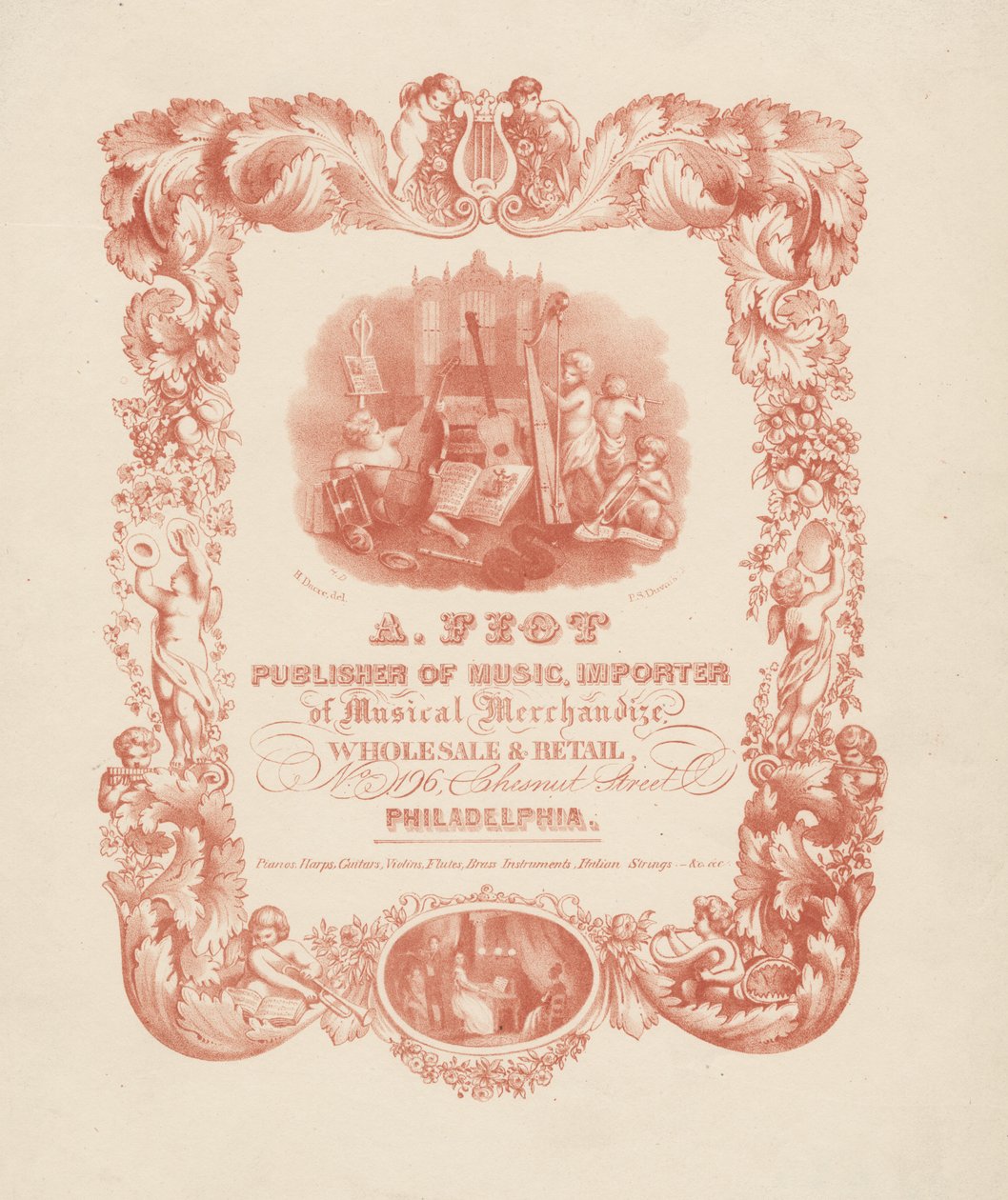 A. Fiot, editore di musica, importatore di merce musicale. Vendita all