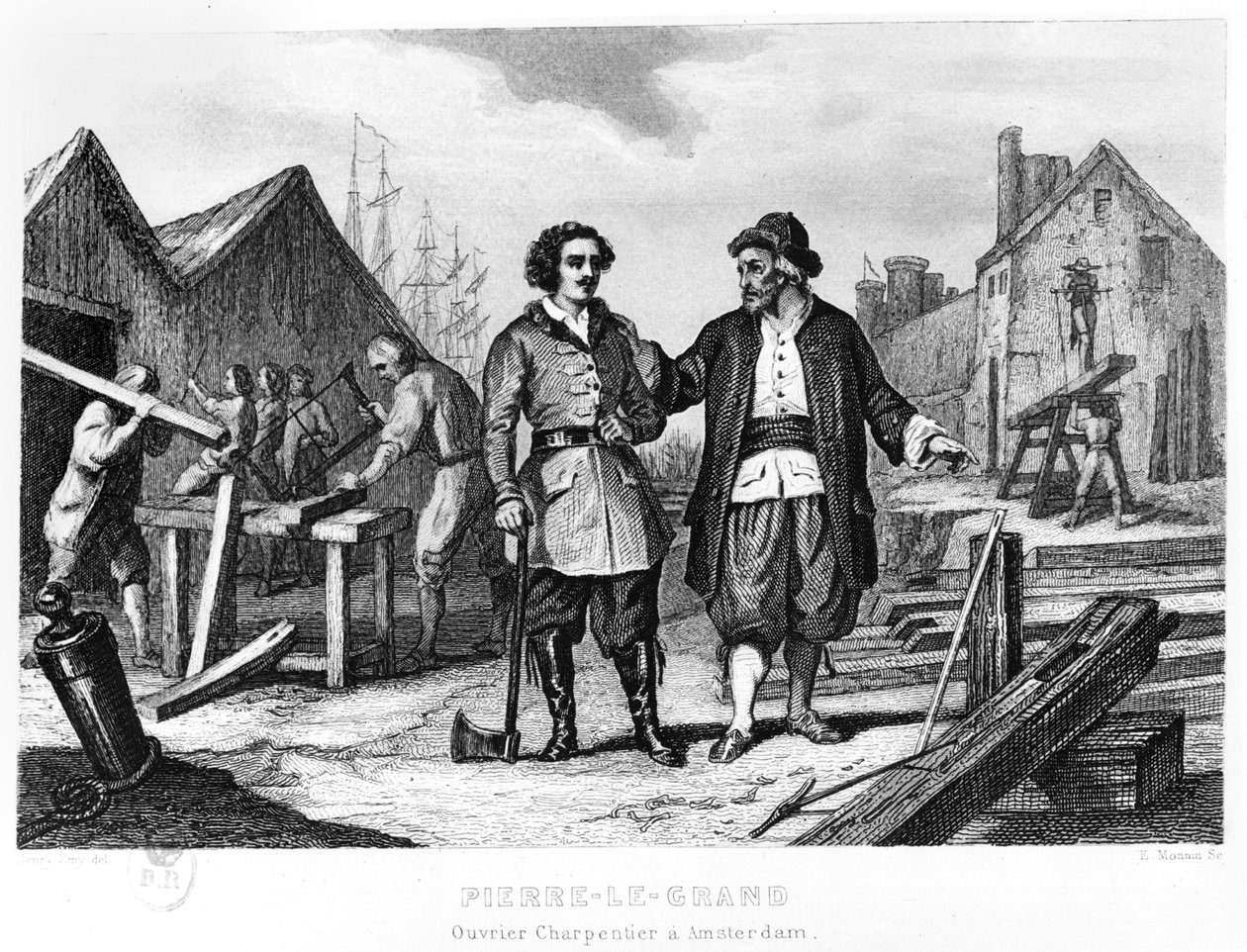 Lo zar Pietro I (1672-1725) come carpentiere navale ad Amsterdam da Henry Emy