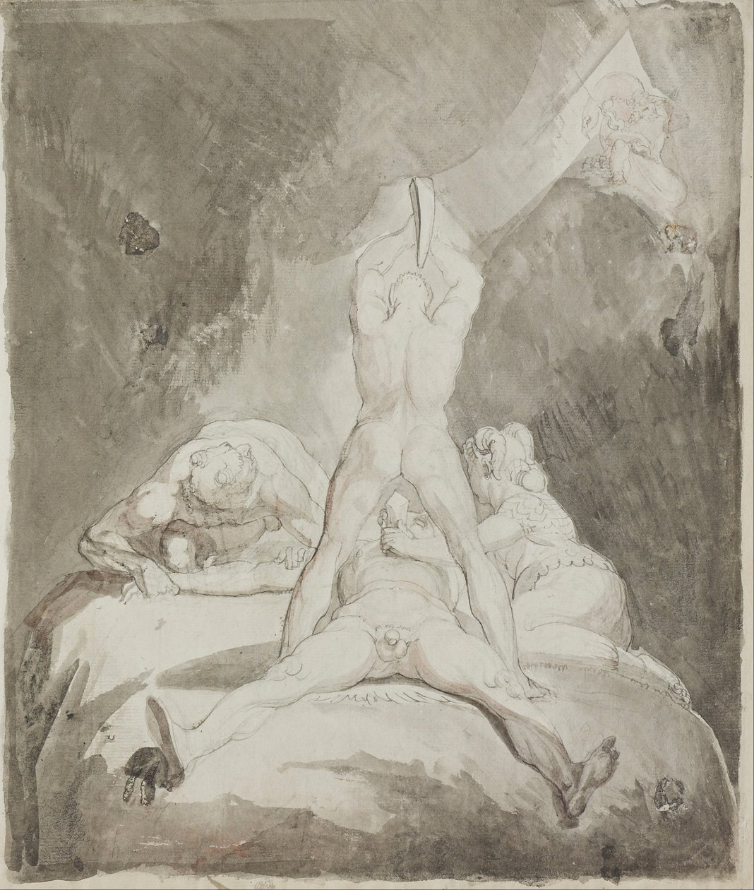 Efesto, Bia e Crato che assicurano Prometeo sul Monte Caucaso da Johann Heinrich Füssli