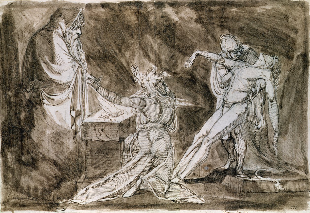 Studio per Saul e la strega di Endor da Johann Heinrich Füssli