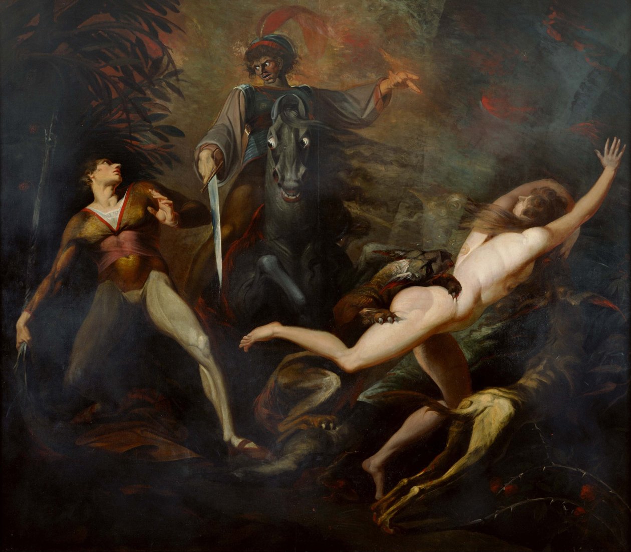 Teodoro incontra nel bosco lo spettro del suo antenato Guido Cavalcanti da Johann Heinrich Füssli