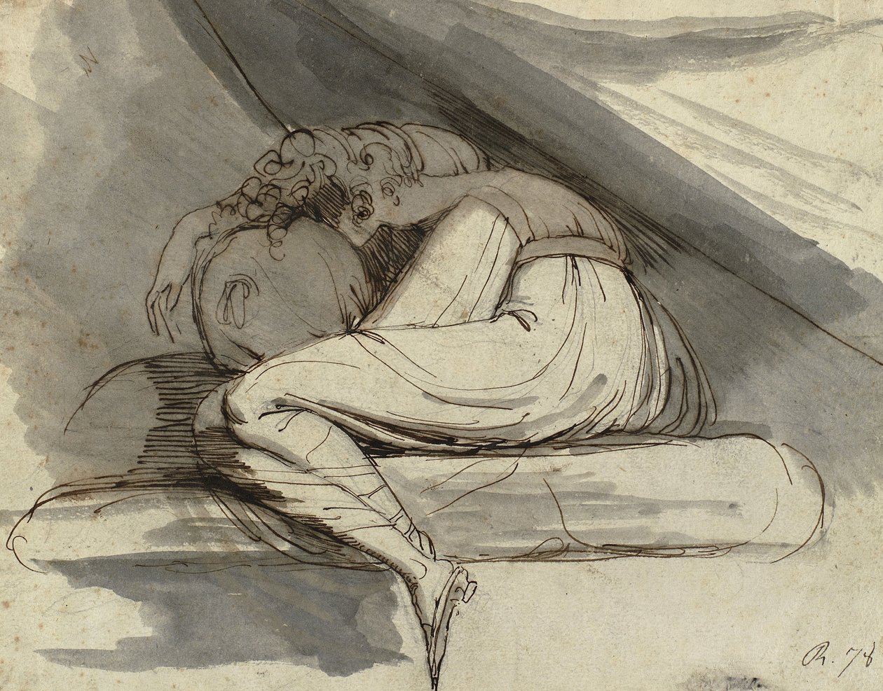 Donna Seduta, Rannicchiata da Johann Heinrich Füssli