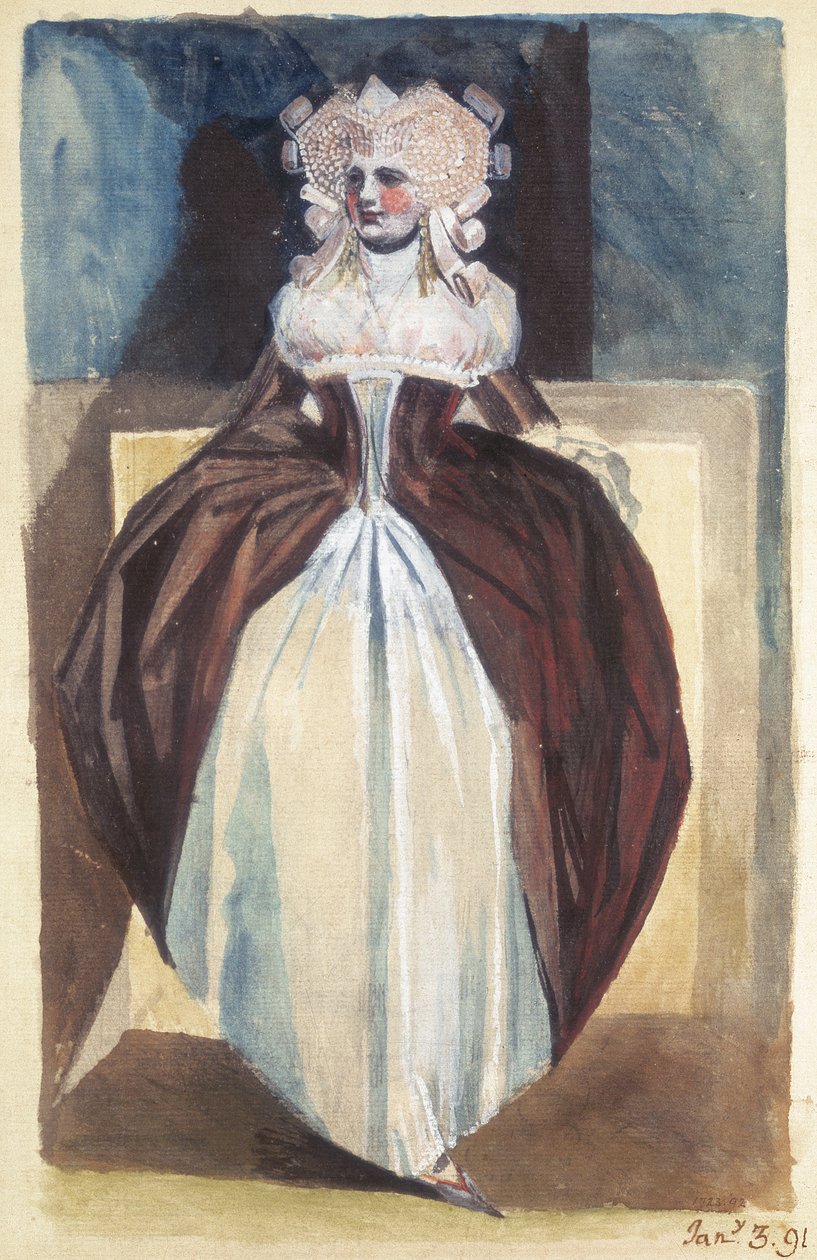 Donna in costume del 17° secolo, 1791 da Johann Heinrich Füssli