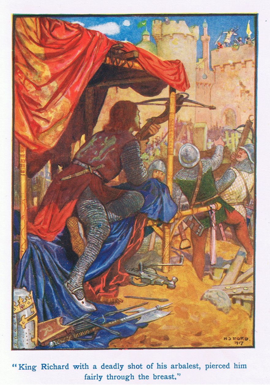Re Riccardo, con un colpo mortale della sua balestra, lo trafisse al petto da Henry Justice Ford