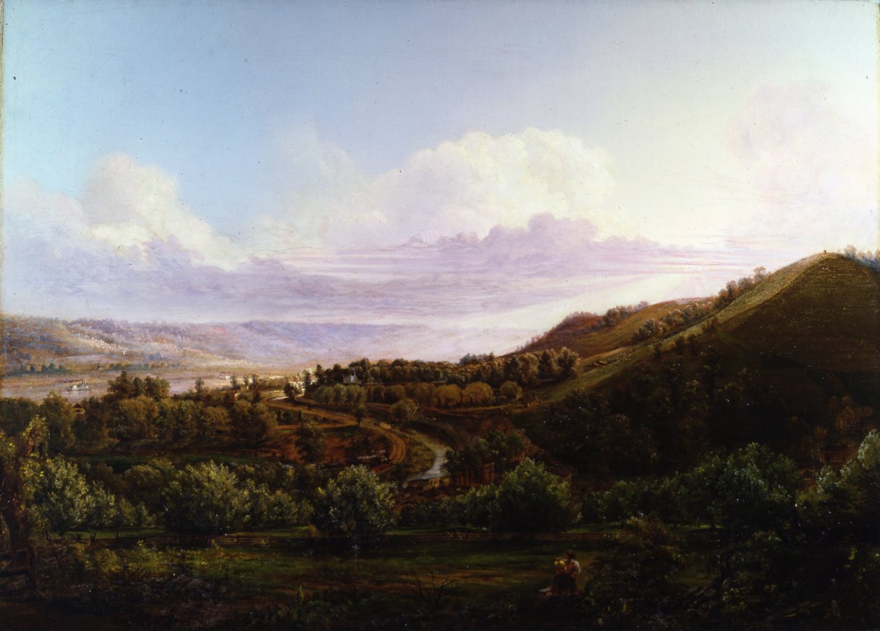 Veduta di Bald Face Creek nella valle del fiume Ohio da Henry Lovie