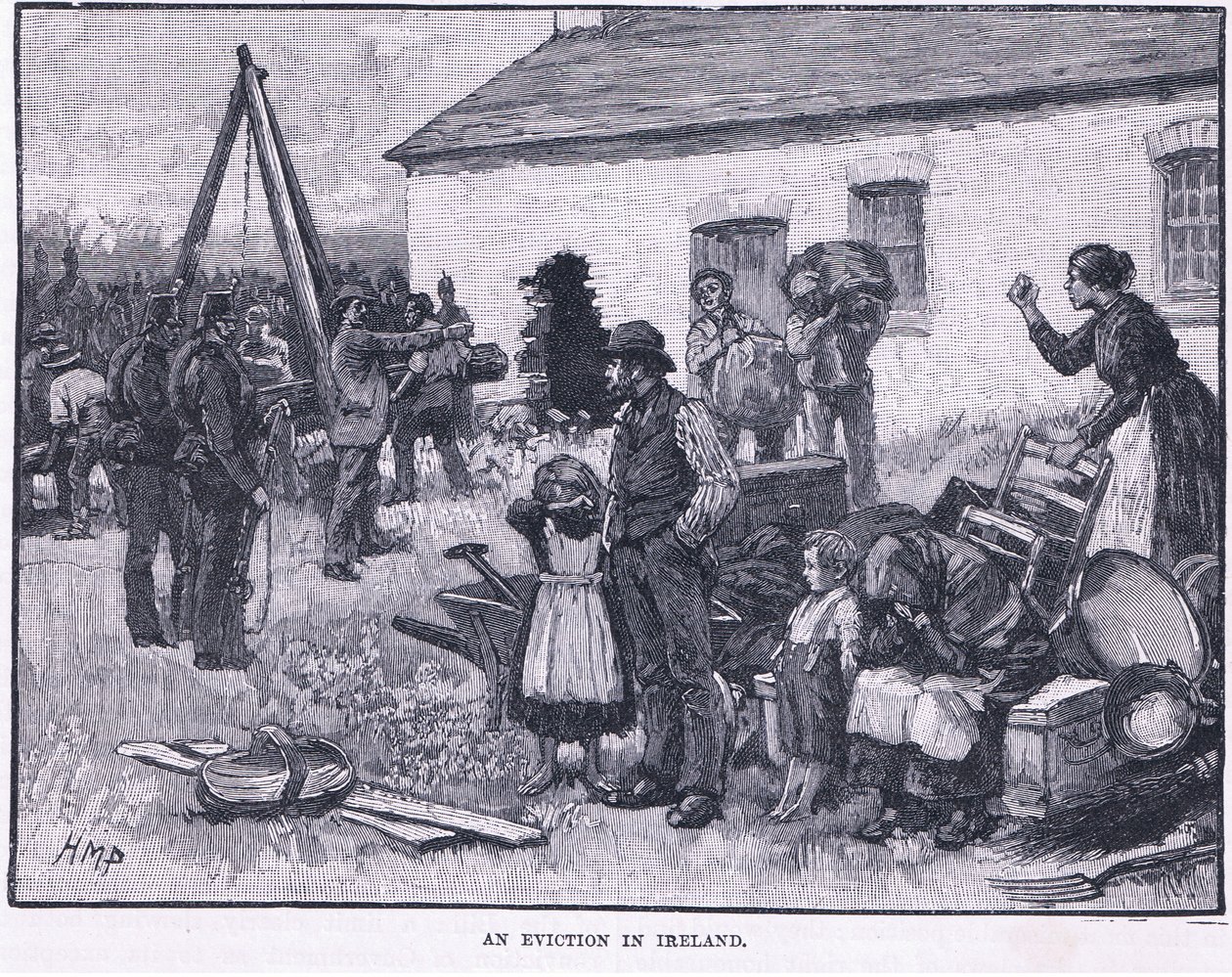 Uno sfratto in Irlanda 1870 d.C. da Henry Marriott Paget