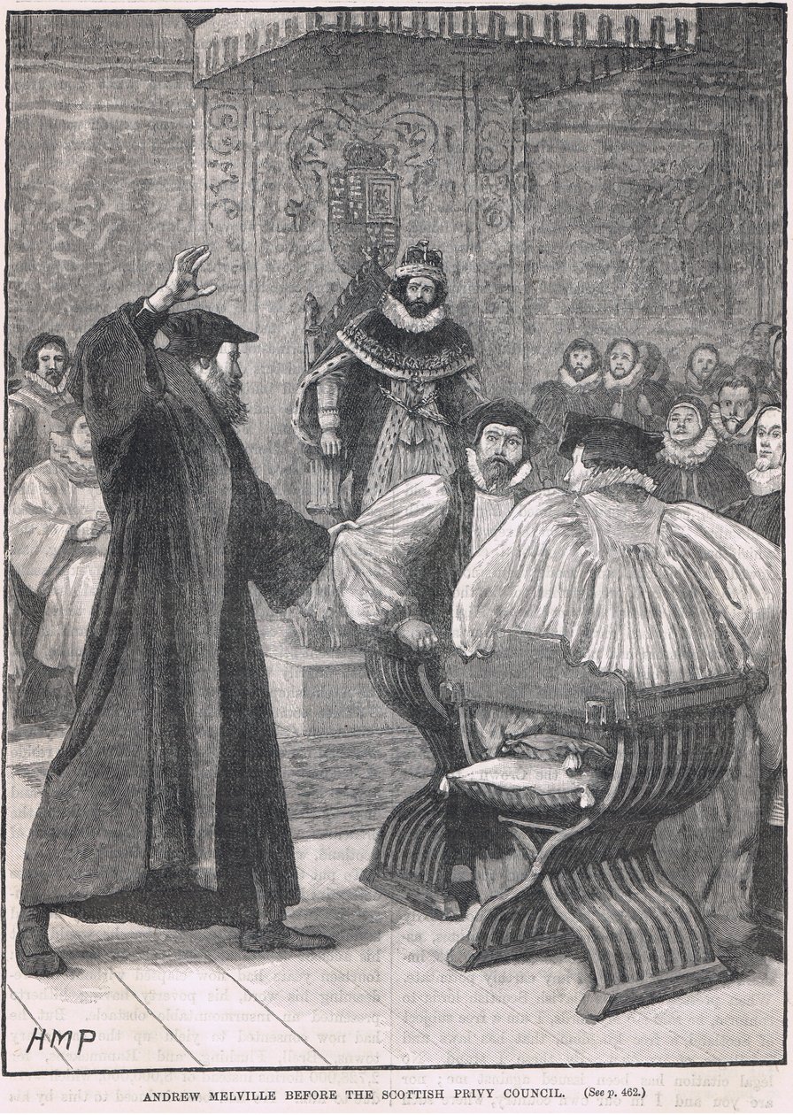 Andrew Melville davanti al Consiglio Privato Scozzese, 1605 da Henry Marriott Paget