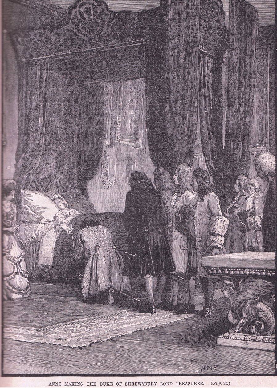 Anna nomina il Duca di Shrewsbury Lord Tesoriere AD 1714 da Henry Marriott Paget