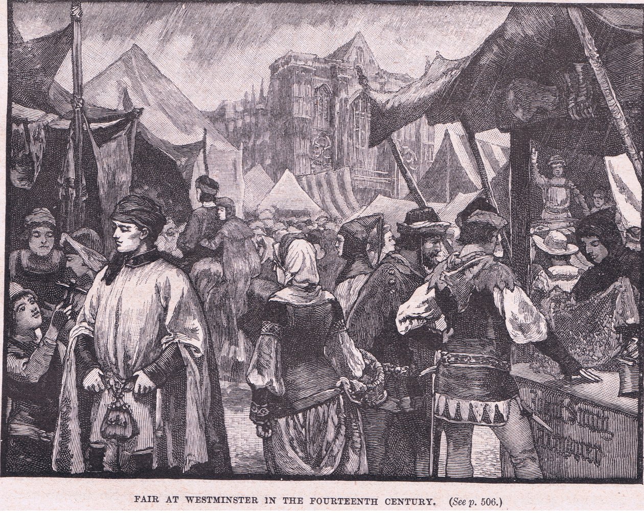 Fiera a Westminster nel XIV secolo da Henry Marriott Paget