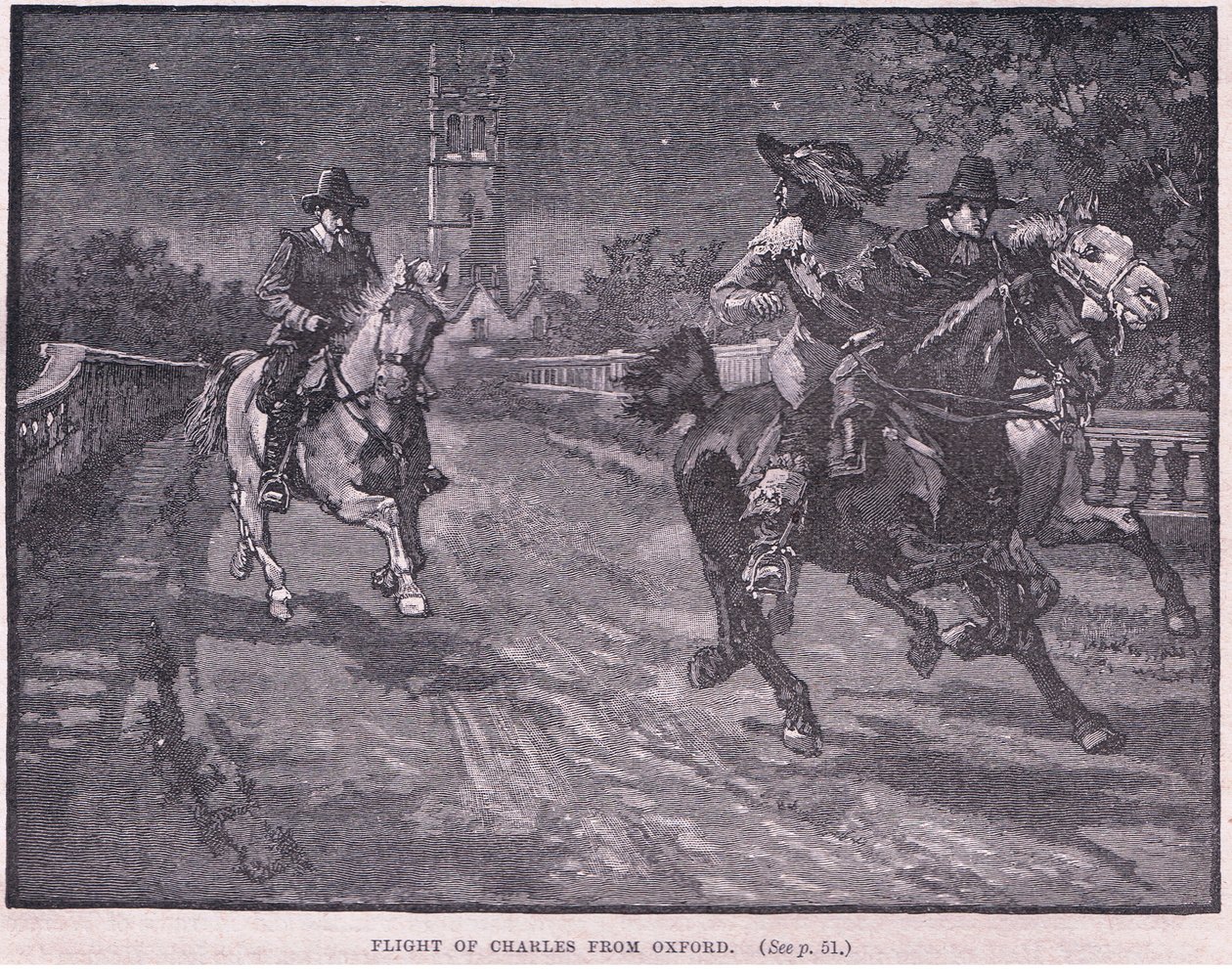 Fuga di Carlo I da Oxford AD 1646 da Henry Marriott Paget