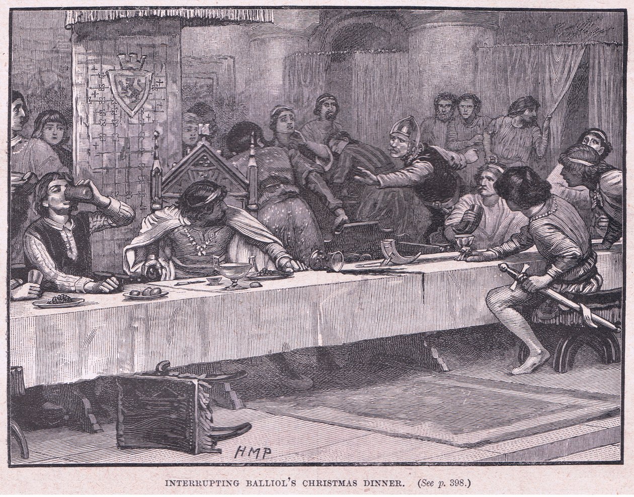 Interruzione della cena di Natale di Balliol, AD 1332 da Henry Marriott Paget