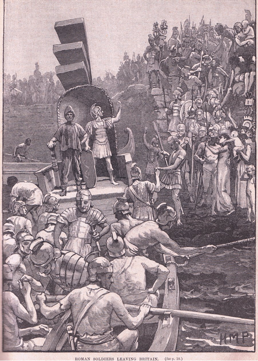 Soldati romani che lasciano la Britannia nel 410 d.C. da Henry Marriott Paget