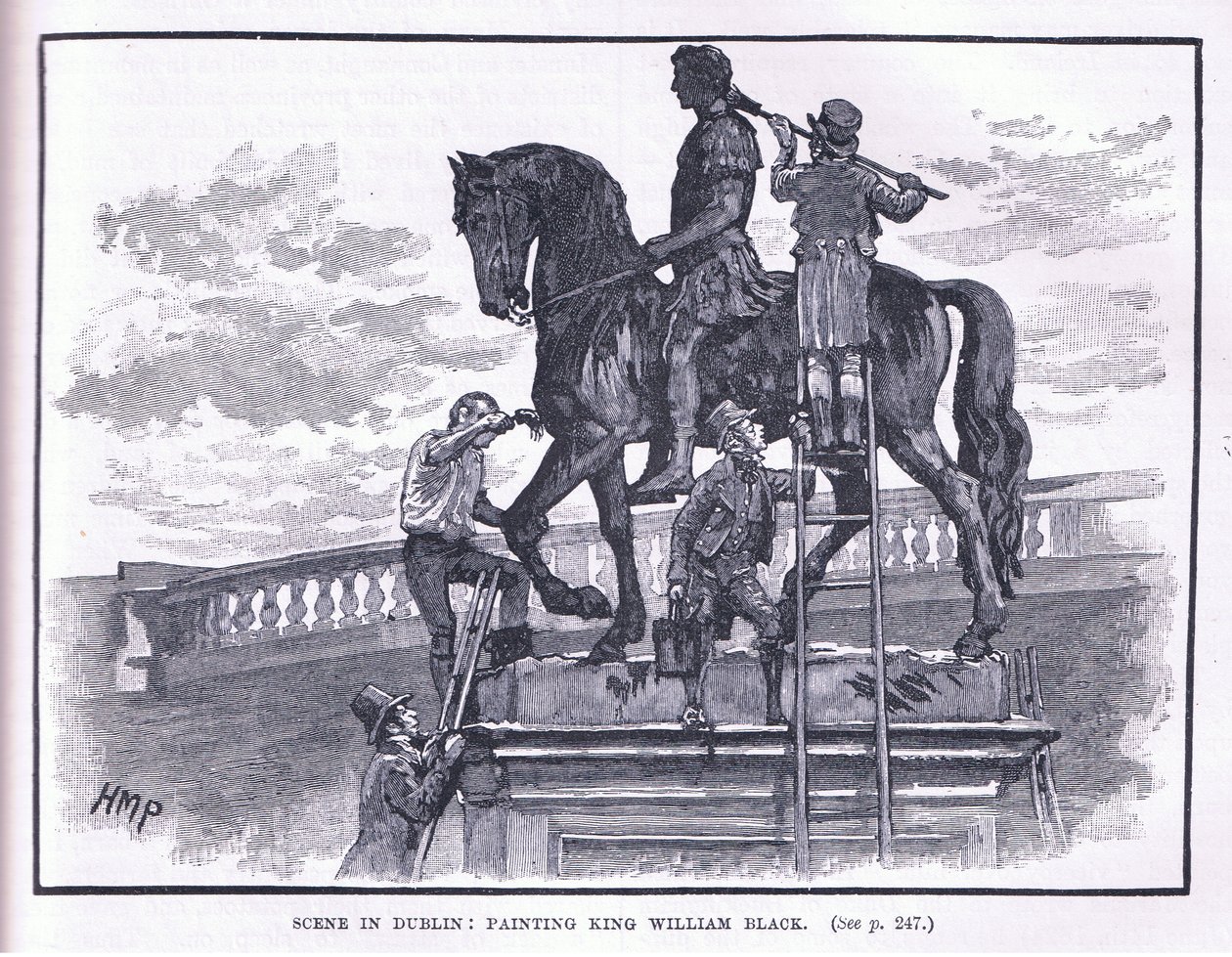 Scena a Dublino: Dipingere di nero Re Guglielmo da Henry Marriott Paget