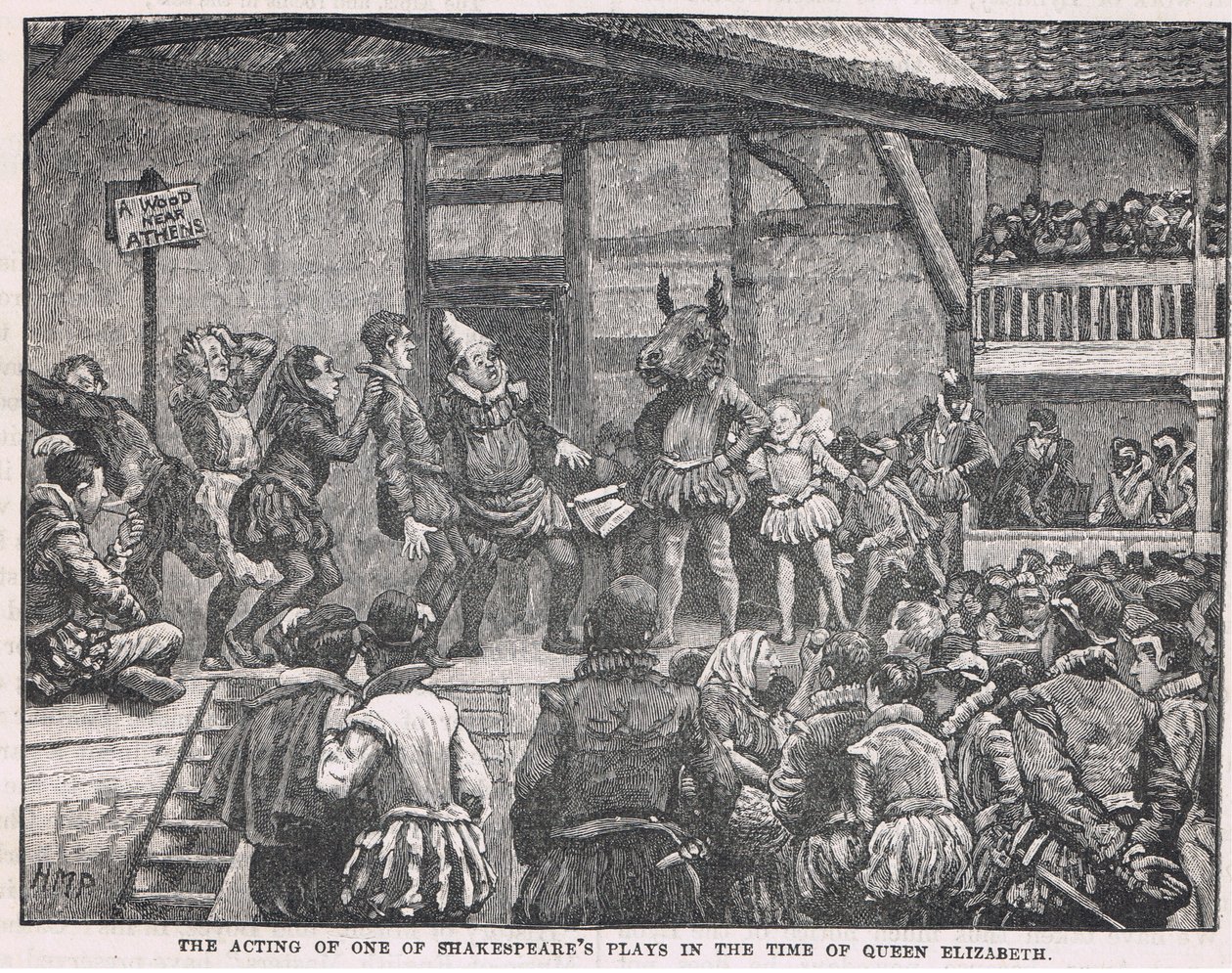 La recitazione di una delle opere di Shakespeare al tempo di Elisabetta I da Henry Marriott Paget