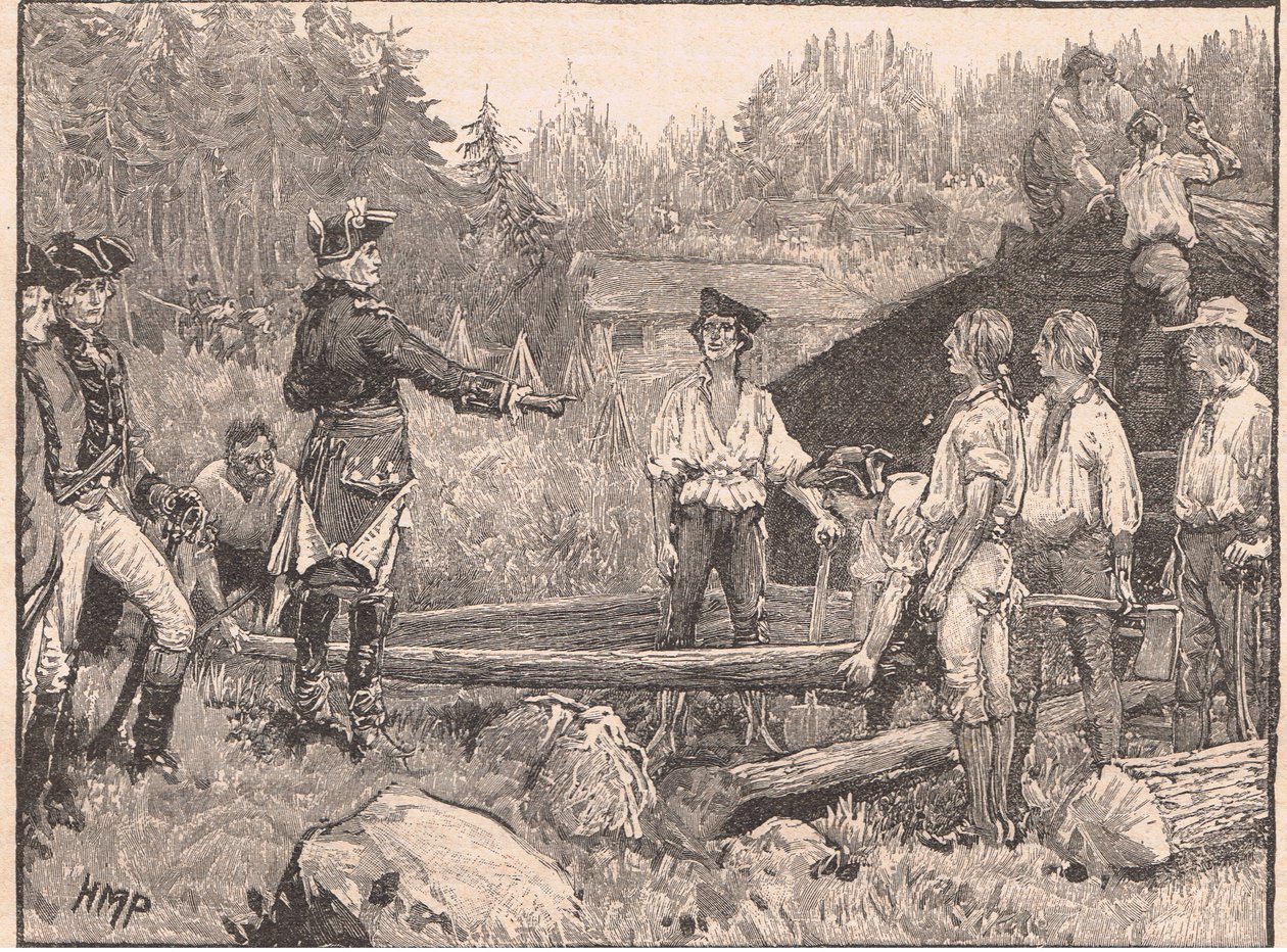Washington e i suoi uomini a Valley Forge AD 1777 da Henry Marriott Paget