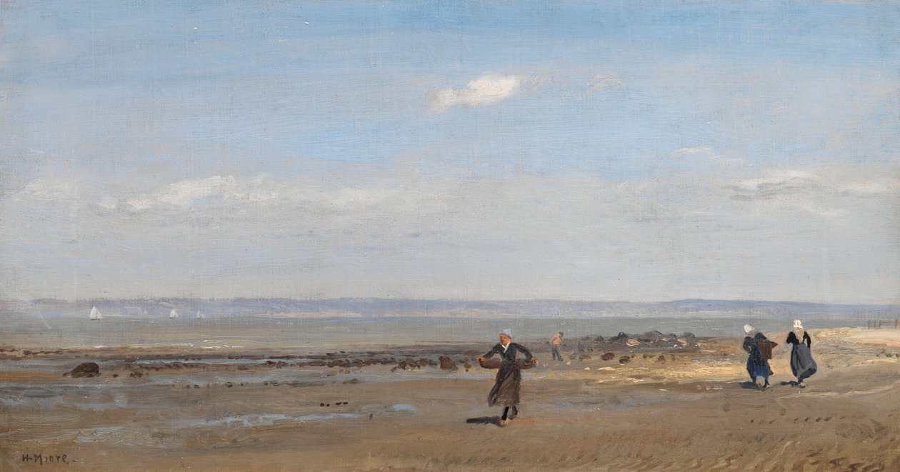 Donne sulla spiaggia con la bassa marea da Henry Moore