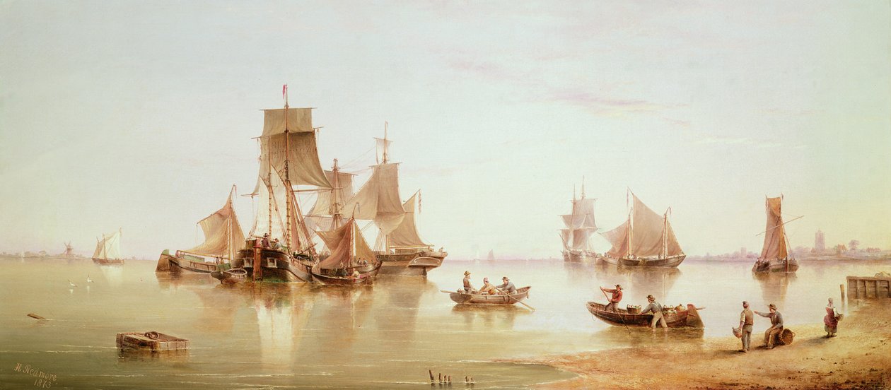 Navi in calma, 1873 da Henry Redmore