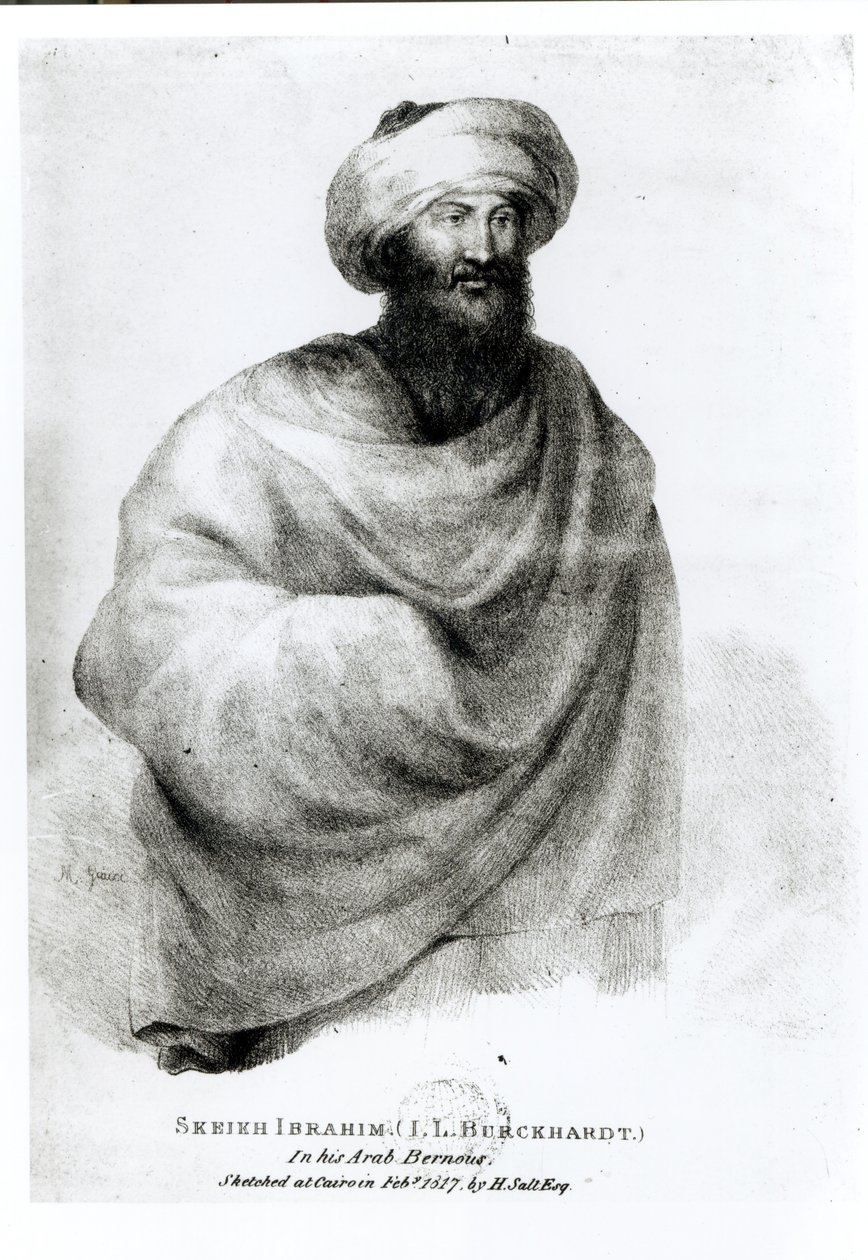 Ritratto di Sheikh Ibrahim, o Johann Ludwig Burckhardt, 1817 da Henry Salt