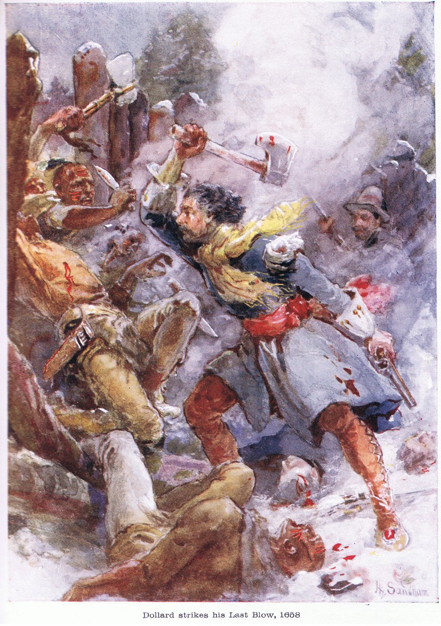 Dollard colpisce il suo ultimo colpo 1658, c.1920 da Henry Sandham