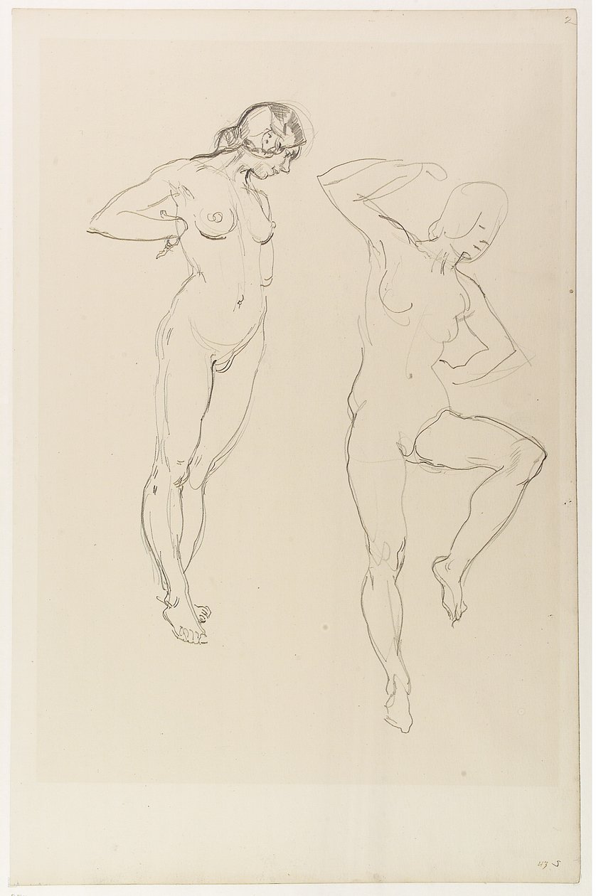 Figura femminile nuda, in punta di piedi da Henry Tonks