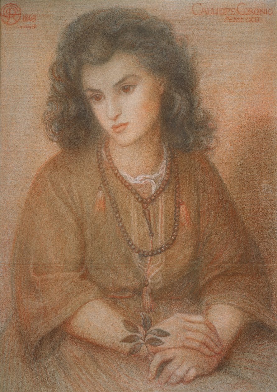 Calliope Coronio, dopo Dante Gabriel Rossetti, 1869 da Henry Treffry Dunn