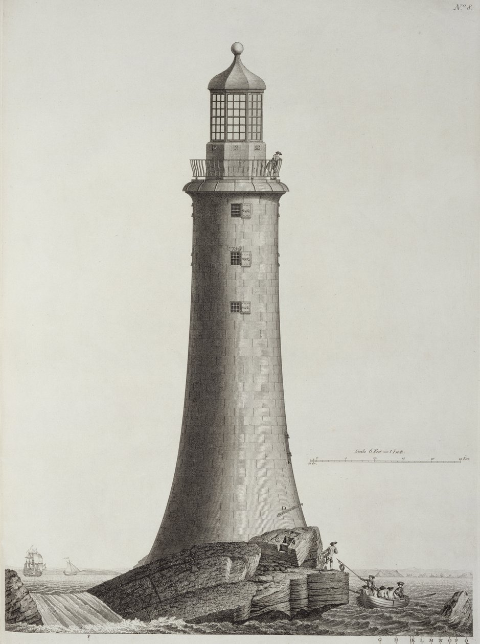 Faro di Edystone inciso da Edward Rooker, 1763 da Henry Winstanley