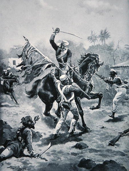 Il tenente Roberts vince la sua V.C., 2 gennaio 1858, illustrazione da 