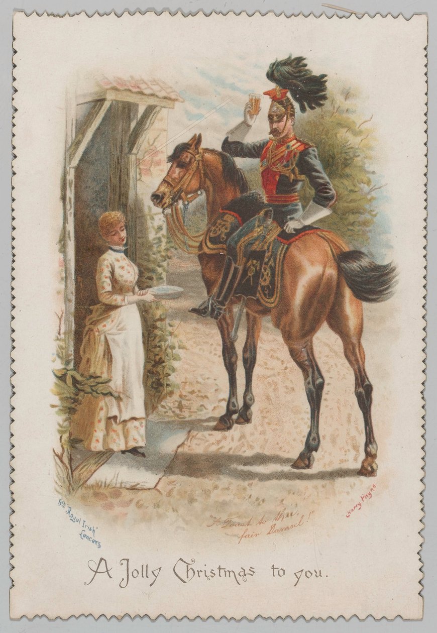 Un brindisi a te, bella damigella! Un allegro Natale a te da Henry Payne
