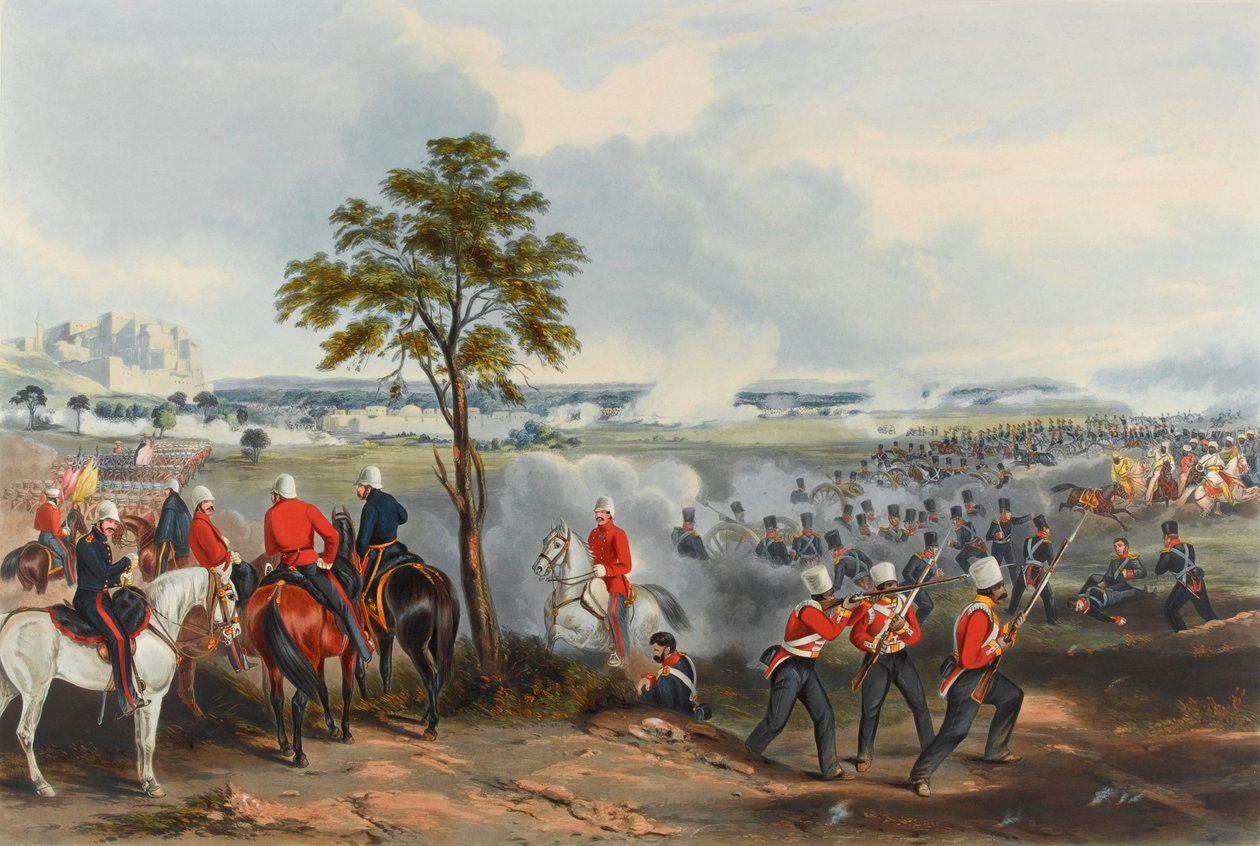 La battaglia di Goojerat, 21 febbraio 1849 da Henry (after) Martens