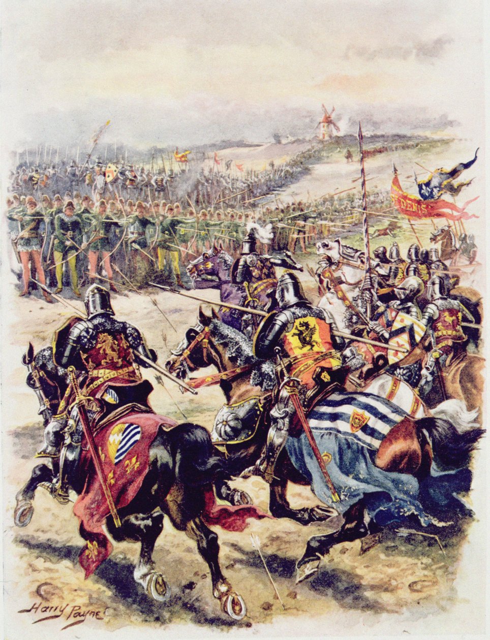 Carica della cavalleria francese, illustrazione per 