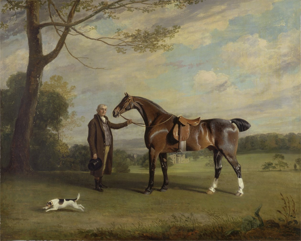 Il groom del conte di Shrewsbury con un cavallo da caccia da Henry Bernard Chalon