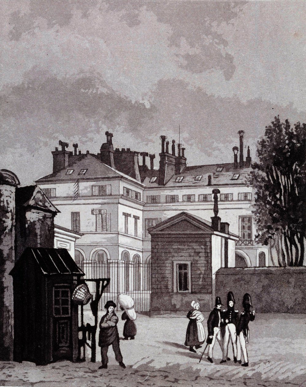 Veduta della Scuola Politecnica nel XVIII secolo da Henry Berthoud
