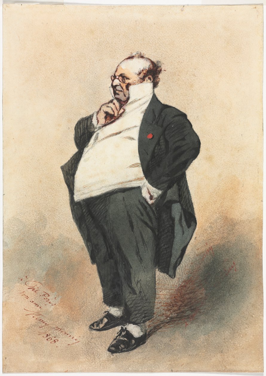 Joseph Prudhomme in piedi, 1868 da Henry Bonaventure Monnier