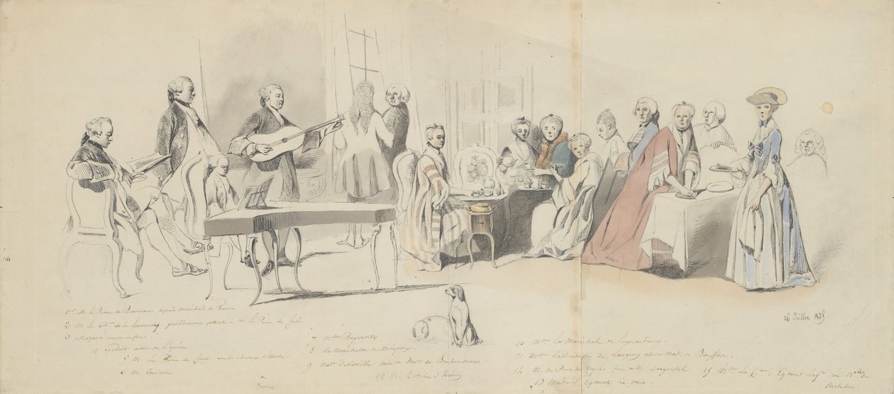 Tea Party al Principe de Conti da Henry Bonaventure Monnier
