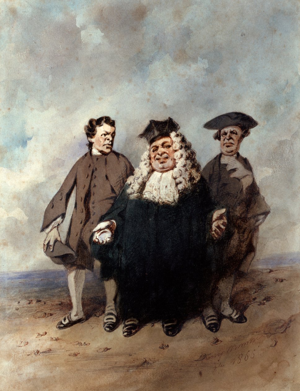 Il giudice e i litiganti, 1866 da Henry Bonaventure Monnier
