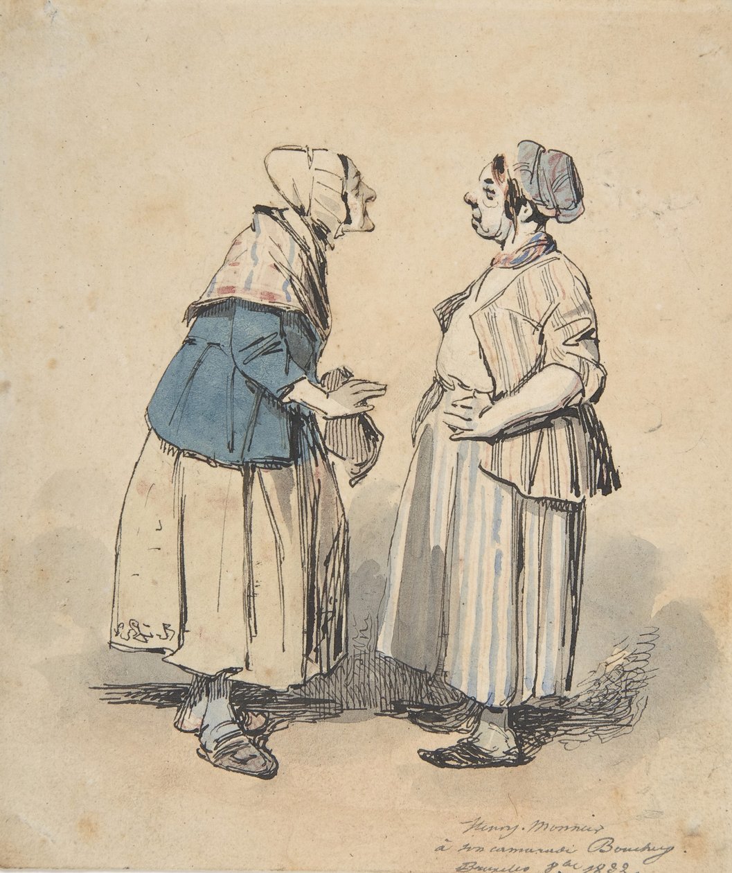 Le due comari, 1832 da Henry Bonaventure Monnier