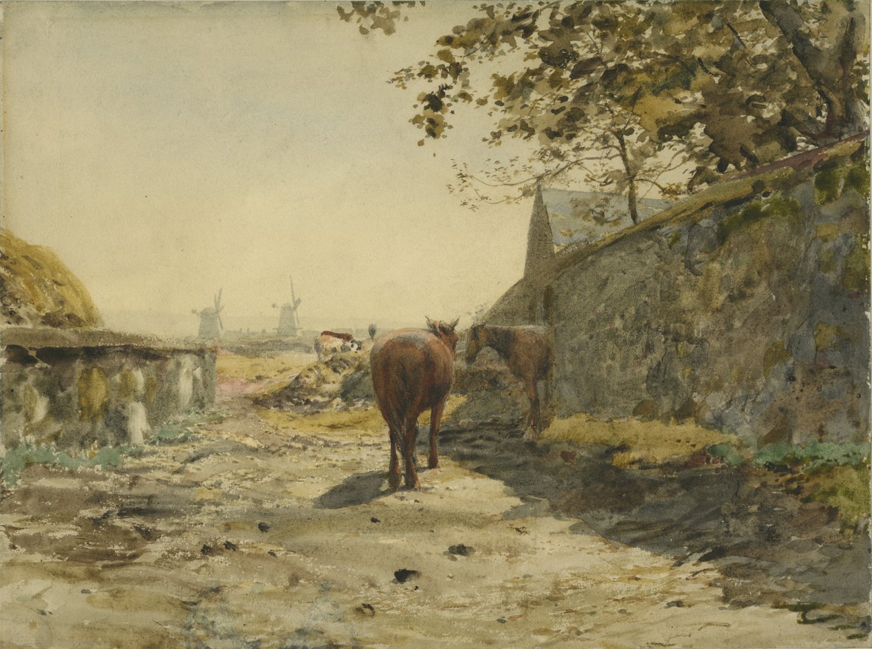 Veduta delle mura della caserma su Leazes, Newcastle upon Tyne da Henry Burdon Richardson