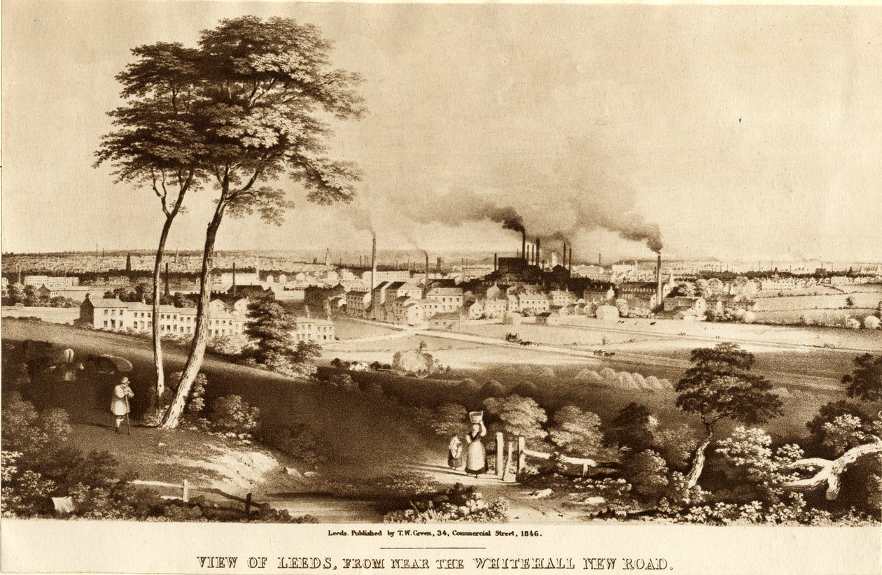 Veduta di Leeds, da vicino alla Whitehall New Road da Henry Burn