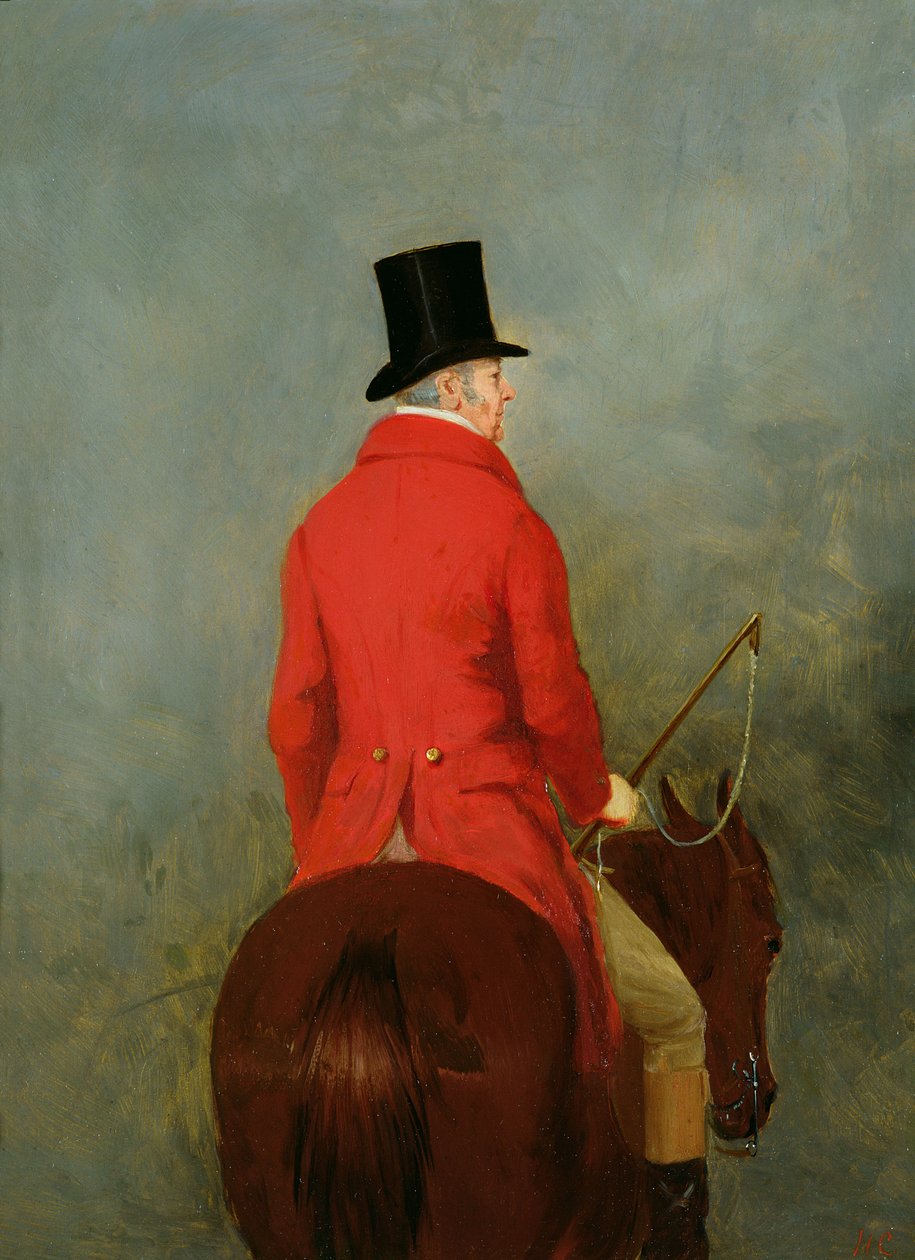 Ritratto di Thomas Cholmondeley, primo Lord Delamere, sul suo cavallo da caccia: uno studio per 