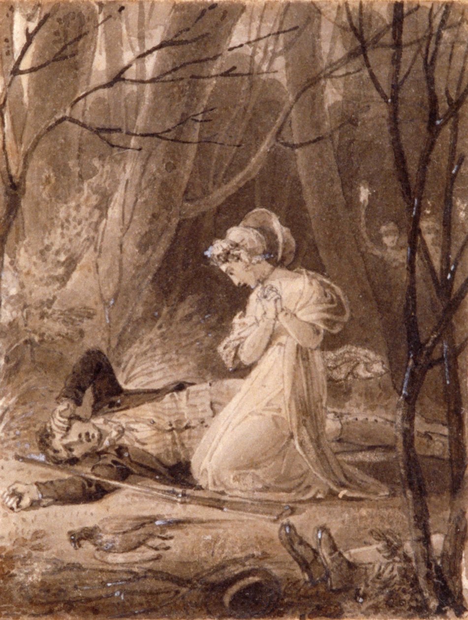 Scena da Tales of the Hall di George Crabbe da Henry Corbould