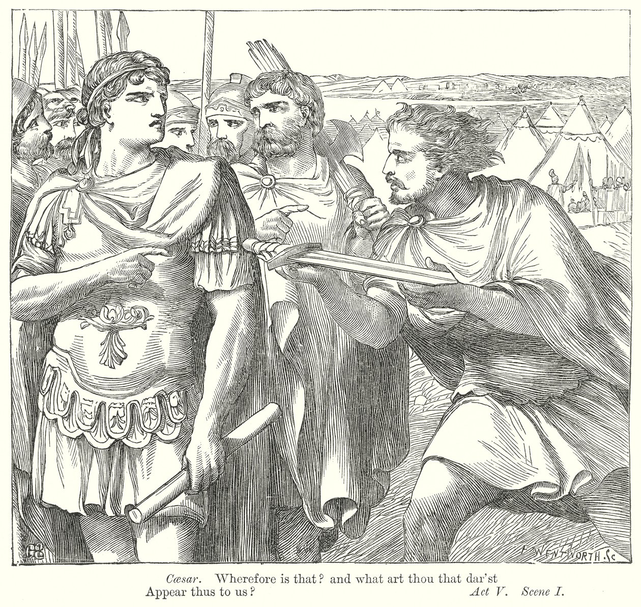 Antonio e Cleopatra (incisione) da Henry Courtney (after) Selous